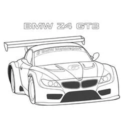 Coloriage BMW Z4 GT3 voiture de course