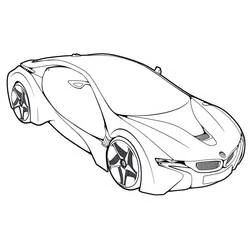 Coloriage BMW voiture de sport vue de profil