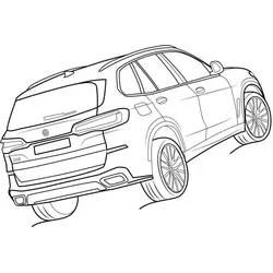 Coloriage BMW X5 vue arrière