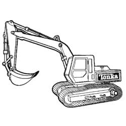 Bulldozer / Pelle Mécanique - Coloriages gratuits à imprimer