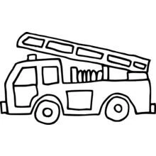 Camion de Pompier - Coloriages gratuits à imprimer