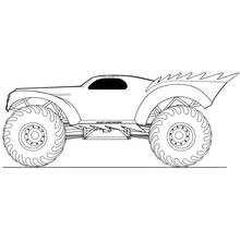 Camion Monstre - Coloriages gratuits à imprimer