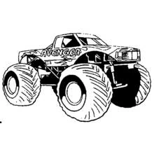 Coloriage Camion Monstre nommé Avenger