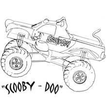 Coloriage Camion Monstre Scooby-Doo aux roues à os