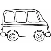 Coloriage Camionnette vue de profil