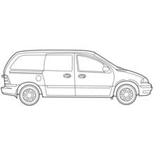 Coloriage Camionnette vue de profil
