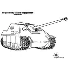Coloriage Char Jagdpanther chasseur de chars