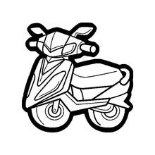 Cyclomoteur - Coloriages gratuits à imprimer