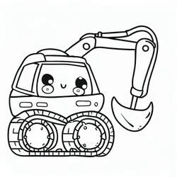 Excavatrice - Coloriages gratuits à imprimer
