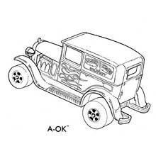 Coloriage Hot Wheels camion de livraison vintage A-OK