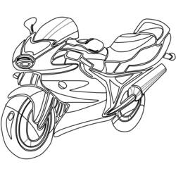 Coloriage Moto sportive au carénage aérodynamique