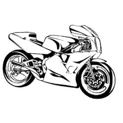 Coloriage Moto de sport au carénage profilé