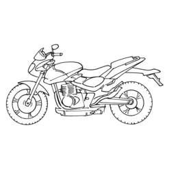 Coloriage Moto vue de profil