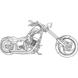 Coloriage Chopper à flammes orange et jantes grises