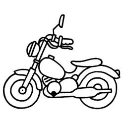 Coloriage Moto au phare rond et guidon haut