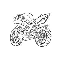 Coloriage Moto avec de grosses roues tout-terrain