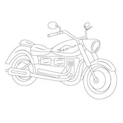 Coloriage Moto classique avec un dessin d'aile sur le réservoir