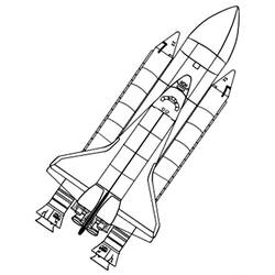 Navette Spatiale - Coloriages gratuits à imprimer