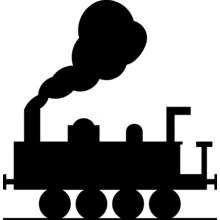Coloriage Locomotive à vapeur avec fumée