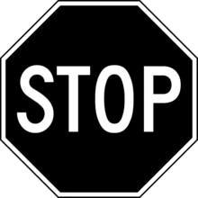 Coloriage Panneau routier stop octogonal