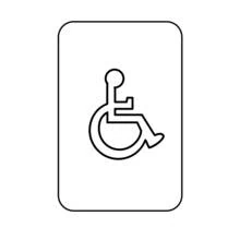 Coloriage Panneau routier d'accessibilité handicapé