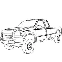 Coloriage Pick-up cabine allongée