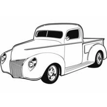 Coloriage Pick-up américain vintage