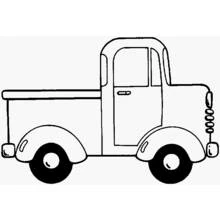 Coloriage Pick-up tout simple vu de profil