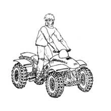 Coloriage à imprimer Quad / VTT (Transport) #143194 pour enfants et adultes