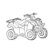 Coloriage à imprimer Quad / VTT (Transport) #143197 pour enfants et adultes