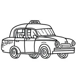 Coloriage Taxi vintage