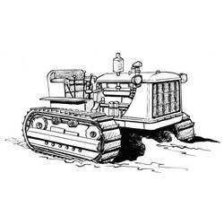 Coloriage Tracteur à chenilles
