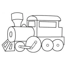 Coloriage Locomotive à roues rondes