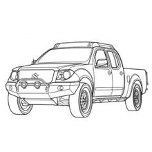 Coloriage Pick-up 4x4 à double cabine