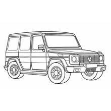 Coloriage 4x4 imposant avec barres de toit