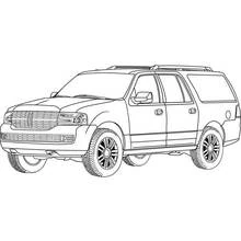 Coloriage Véhicules 4x4 grand SUV familial