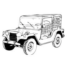 Coloriage Véhicule 4x4 de style militaire