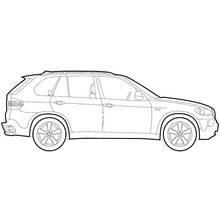 Coloriage Véhicules 4x4 vu de profil