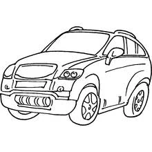 Coloriage Voiture 4x4 aux lignes sportives