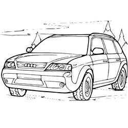 Coloriage Audi 4x4 tout-terrain aux phares ronds
