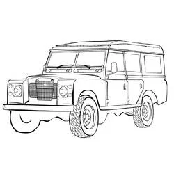 Coloriage Véhicule 4x4 Jeep tout-terrain