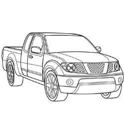 Coloriage Véhicule 4x4 pick-up à cabine double