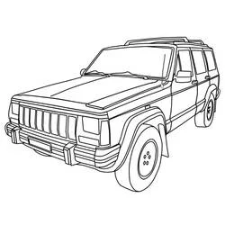 Coloriage Véhicule 4x4 avec galerie de toit