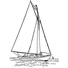 Coloriage Voilier glissant sur les vagues Coloriage Voilier glissant sur les vagues