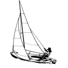 Coloriage Voilier avec un marin tenant la barre Coloriage Voilier avec un marin tenant la barre