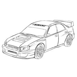 Coloriage Voiture de rallye Subaru Impreza
