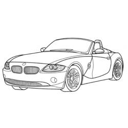Coloriage Voiture décapotable BMW Z4