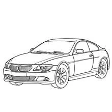 Coloriage Voiture BMW vue de trois-quarts avant