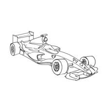 Coloriage Voiture de course de Formule 1