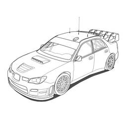 Coloriage Voiture de rallye avec aileron